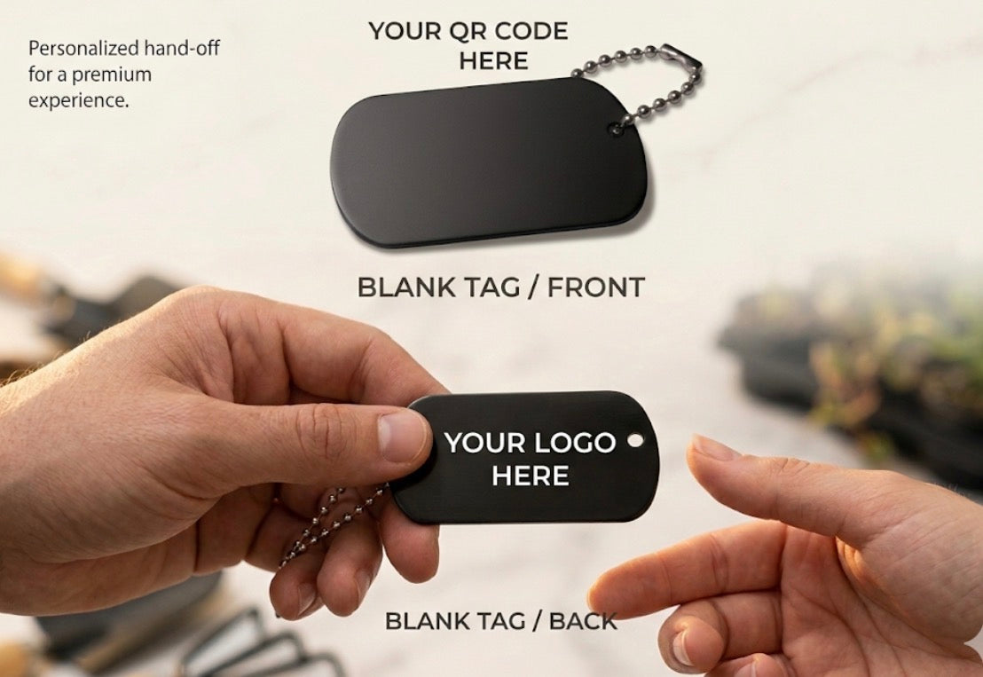 Custom Laser-Engraved Aluminum QR Code Business Tags – Durable & Weatherproof