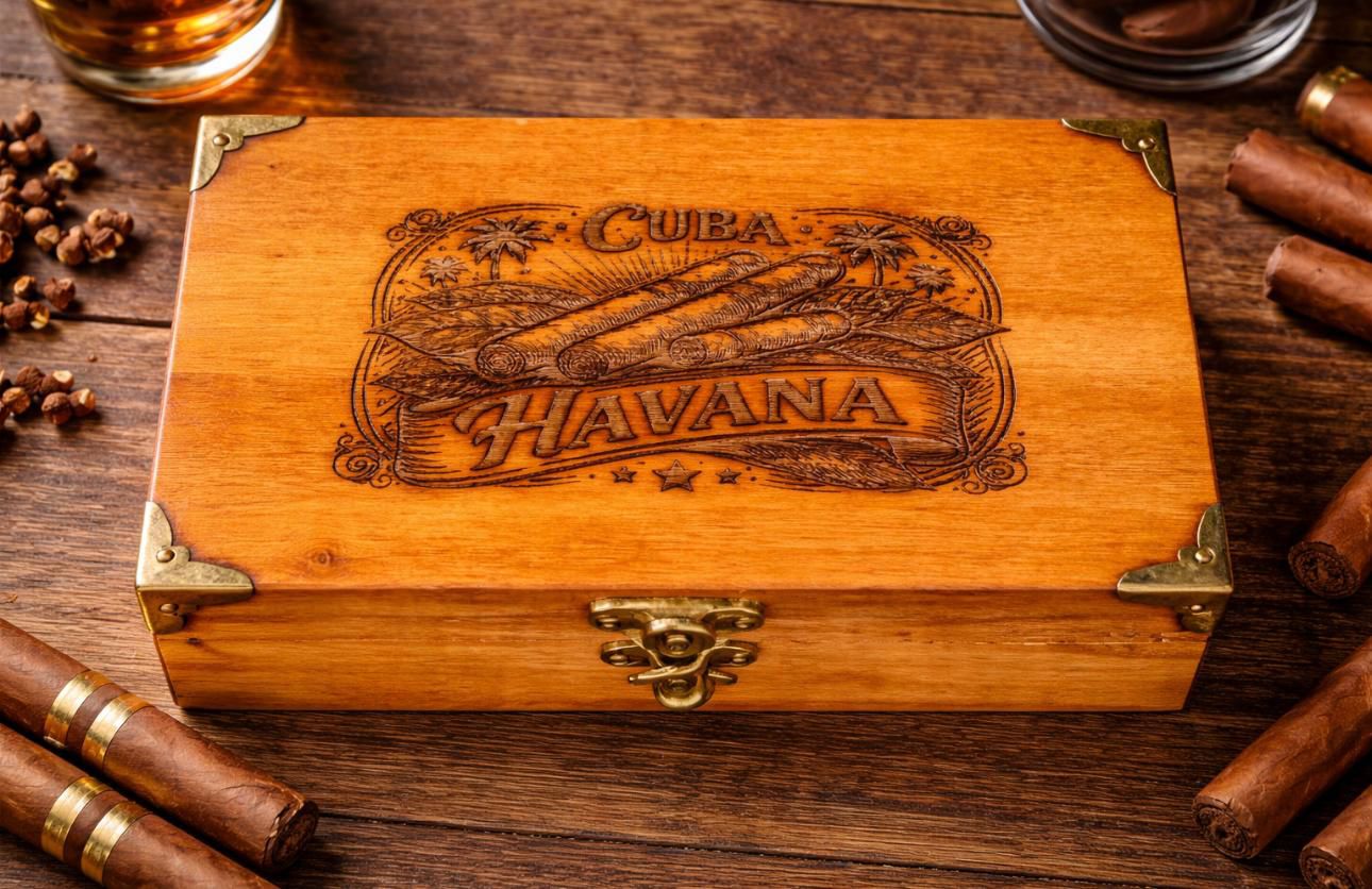 “The Perfect Gift for Cigar Lovers – Cuba Havana Wooden Box”