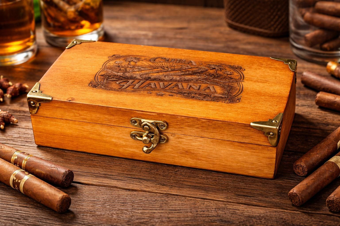 “The Perfect Gift for Cigar Lovers – Cuba Havana Wooden Box”